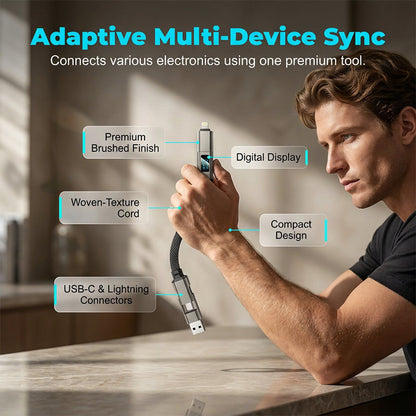 🔥 4-in-1 Digital Display Keychain Charging Cable (offer)