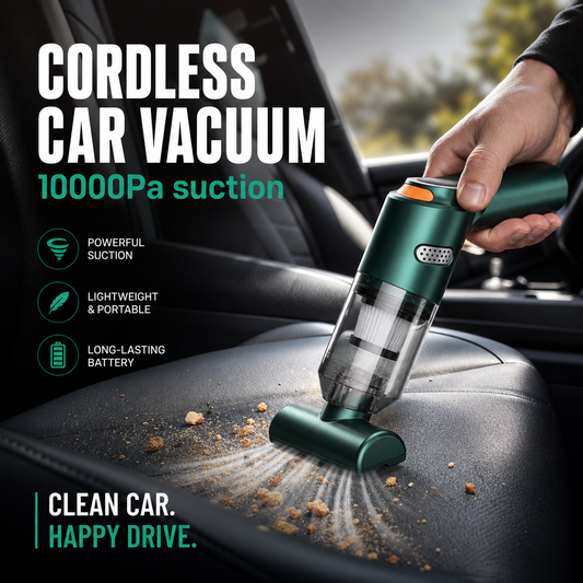 Cordless Car Vacuum – 10000Pa Suction & 4000mAh Battery(OFFER)