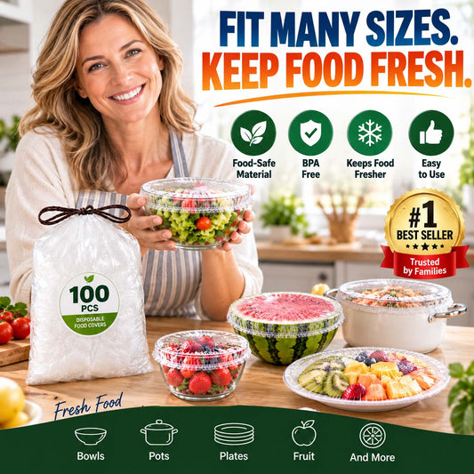 🔥Disposable Stretch Food Covers for Bowls & Plates (Copy) (Copy)