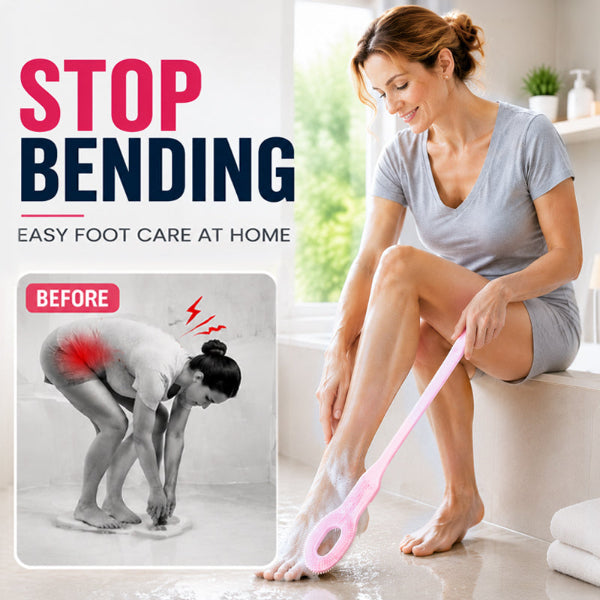 No-Bend Long-Handle Foot Scrubber for Easy Shower Care
