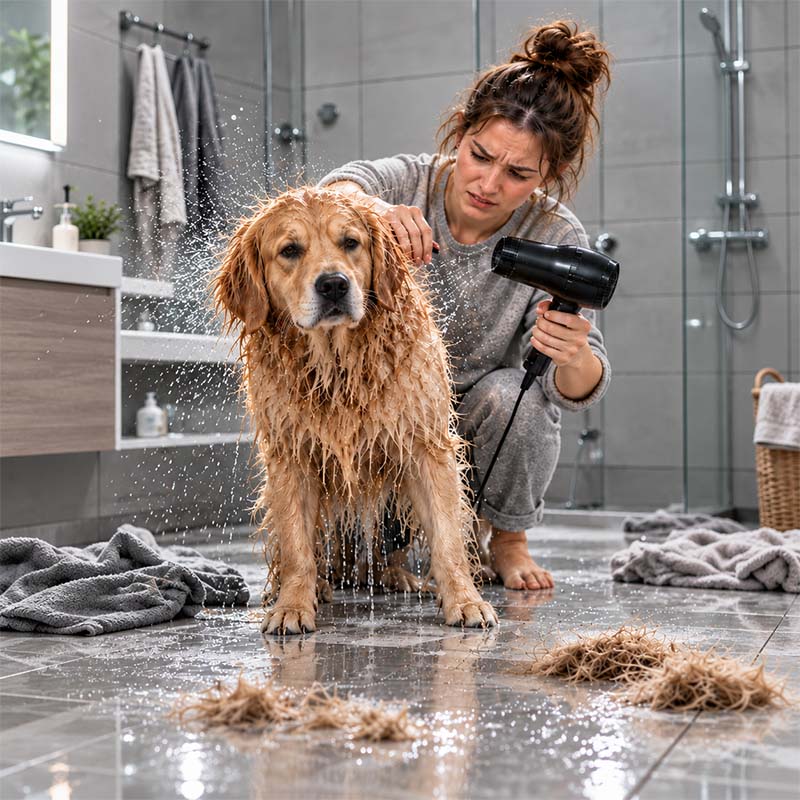 360° Hands-Free Pet Drying Bag (La)