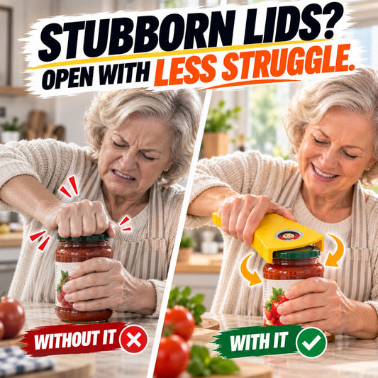 🥳HOT SALE🥳💞50K+ SOLD! Multi-Opener! Opens 6 lid types, non-slip & easy grip. Effortless opening – grab yours! ✅