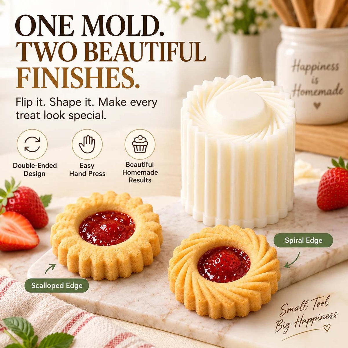 Creative Double-Ended Pastry Mold-2-in-1 Mooncake Cookie Press (OFFER)