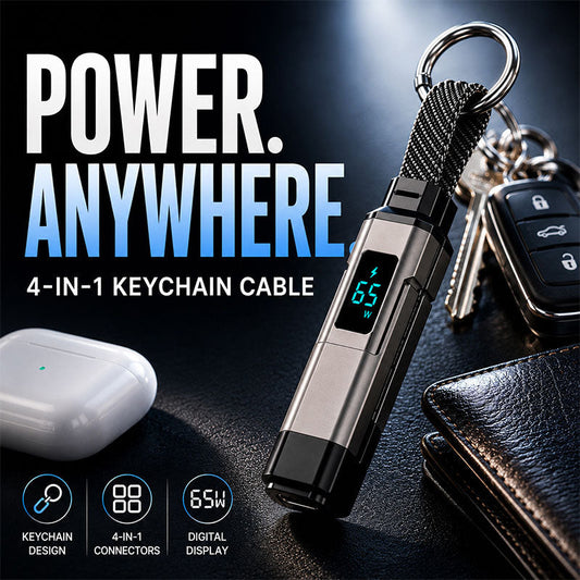 🔥 4-in-1 Digital Display Keychain Charging Cable (offer)