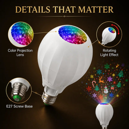 🎄HOT SALE 46% OFF💡Rotating Christmas Projector — Bulb Turn Your Room Into A Christmas Wonderland In 1 Sec! 🎅