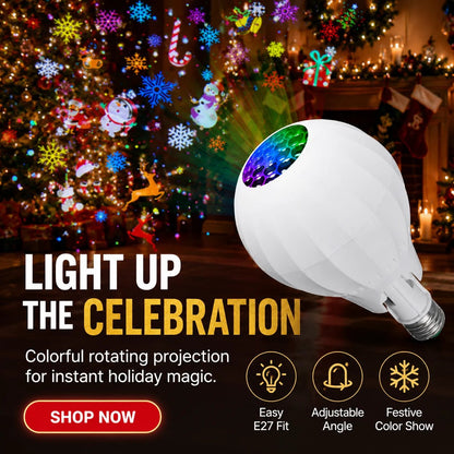 🎄HOT SALE 46% OFF💡Rotating Christmas Projector — Bulb Turn Your Room Into A Christmas Wonderland In 1 Sec! 🎅