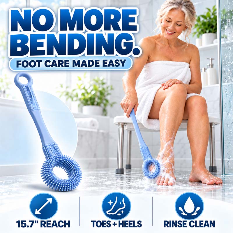 🥳2026 HOT SALE🔥No-Bend Long-Handle Foot Scrubber for Easy Shower Care