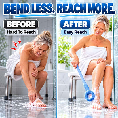 🥳2026 HOT SALE🔥No-Bend Long-Handle Foot Scrubber for Easy Shower Care
