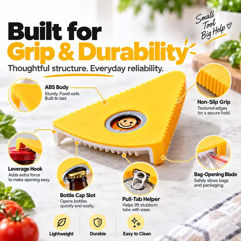 🥳HOT SALE🥳💞50K+ SOLD! Multi-Opener! Opens 6 lid types, non-slip & easy grip. Effortless opening – grab yours! ✅