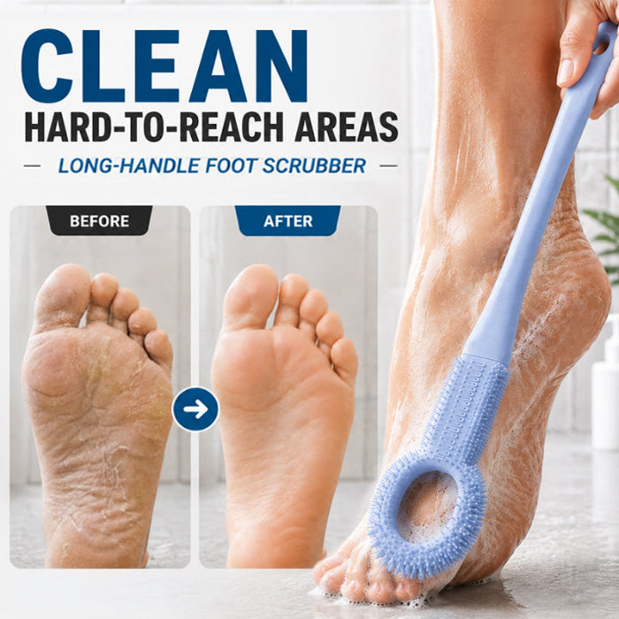 No-Bend Long-Handle Foot Scrubber for Easy Shower Care