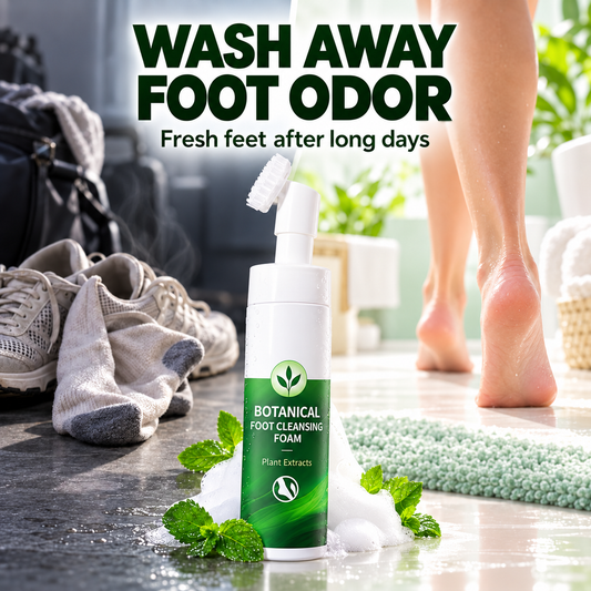 Botanical Foaming Foot Wash with Built-In Scrub Brush(offer)