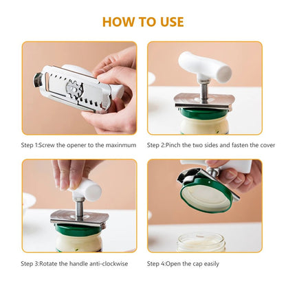 📢Last Day-50% OFF!!⏰Stainless Steel Jar Opener & Bottle Lid Remover