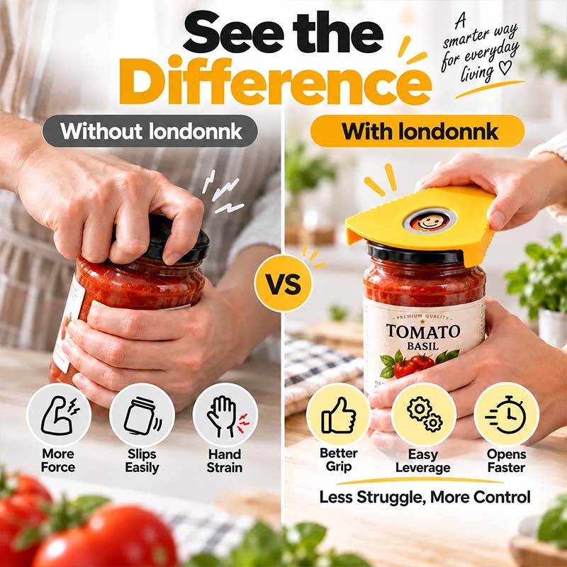 🥳HOT SALE🥳💞50K+ SOLD! Multi-Opener! Opens 6 lid types, non-slip & easy grip. Effortless opening – grab yours! ✅