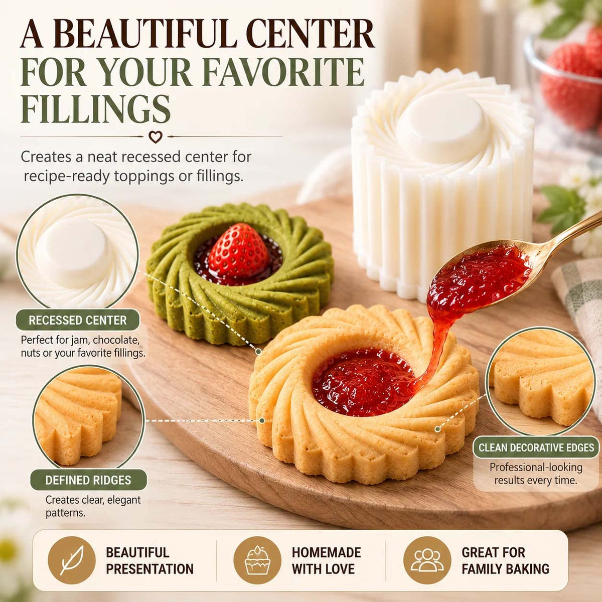 Creative Double-Ended Pastry Mold-2-in-1 Mooncake Cookie Press (OFFER)
