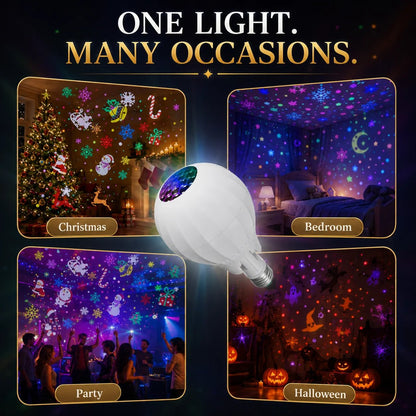 🎄HOT SALE 46% OFF💡Rotating Christmas Projector — Bulb Turn Your Room Into A Christmas Wonderland In 1 Sec! 🎅