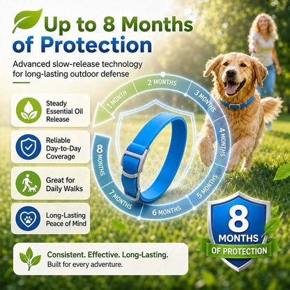 🐾 Natural Essential Oil Pet Pest Repellent Collar 🦟Safe Flea & Tick Protection for Dogs & Cats 💚