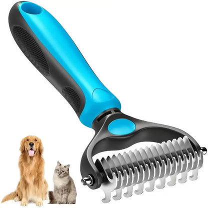 2-in-1 Pet Dematting & Deshedding Brush