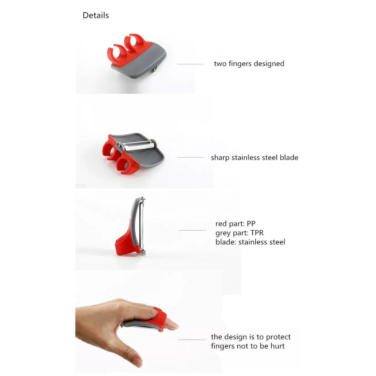 Peel with Precision Instantly! Sharp Blade Finger Peeler(OFFER)