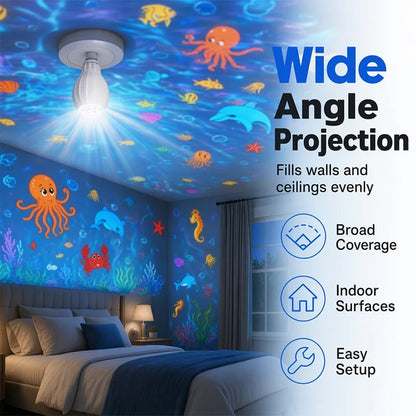 🎄HOT SALE 46% OFF💡Rotating Christmas Projector — Bulb Turn Your Room Into A Christmas Wonderland In 1 Sec! 🎅