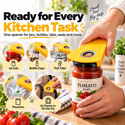 🥳HOT SALE🥳💞50K+ SOLD! Multi-Opener! Opens 6 lid types, non-slip & easy grip. Effortless opening – grab yours! ✅