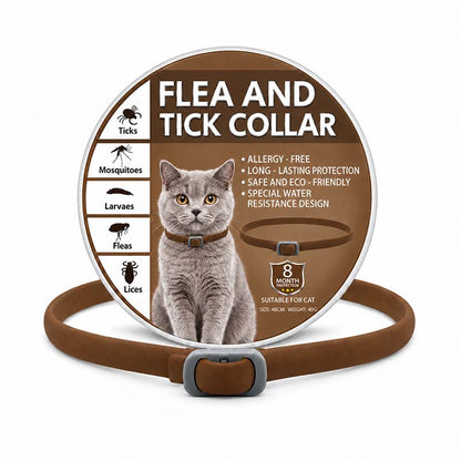 🐾 Natural Essential Oil Pet Pest Repellent Collar 🦟Safe Flea & Tick Protection for Dogs & Cats 💚
