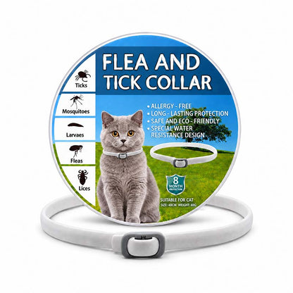 🐾 Natural Essential Oil Pet Pest Repellent Collar 🦟Safe Flea & Tick Protection for Dogs & Cats 💚