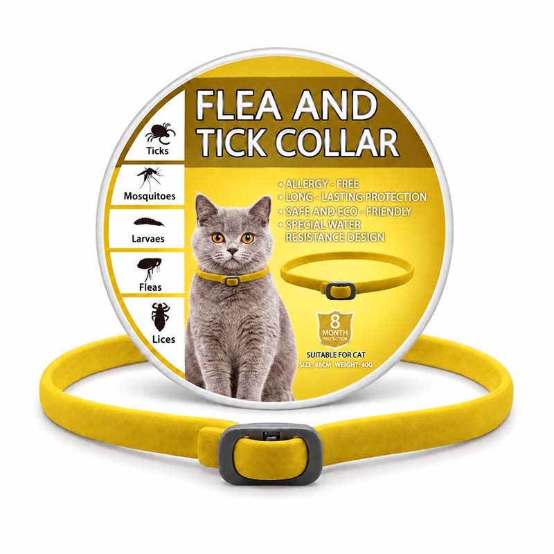 🐾 Natural Essential Oil Pet Pest Repellent Collar 🦟Safe Flea & Tick Protection for Dogs & Cats 💚