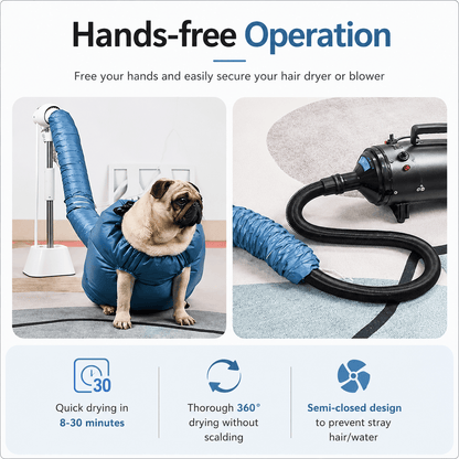 360° Hands-Free Pet Drying Bag (La)