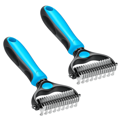 2-in-1 Pet Dematting & Deshedding Brush