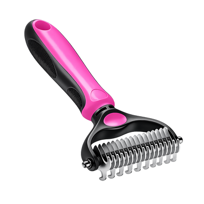 2-in-1 Pet Dematting & Deshedding Brush