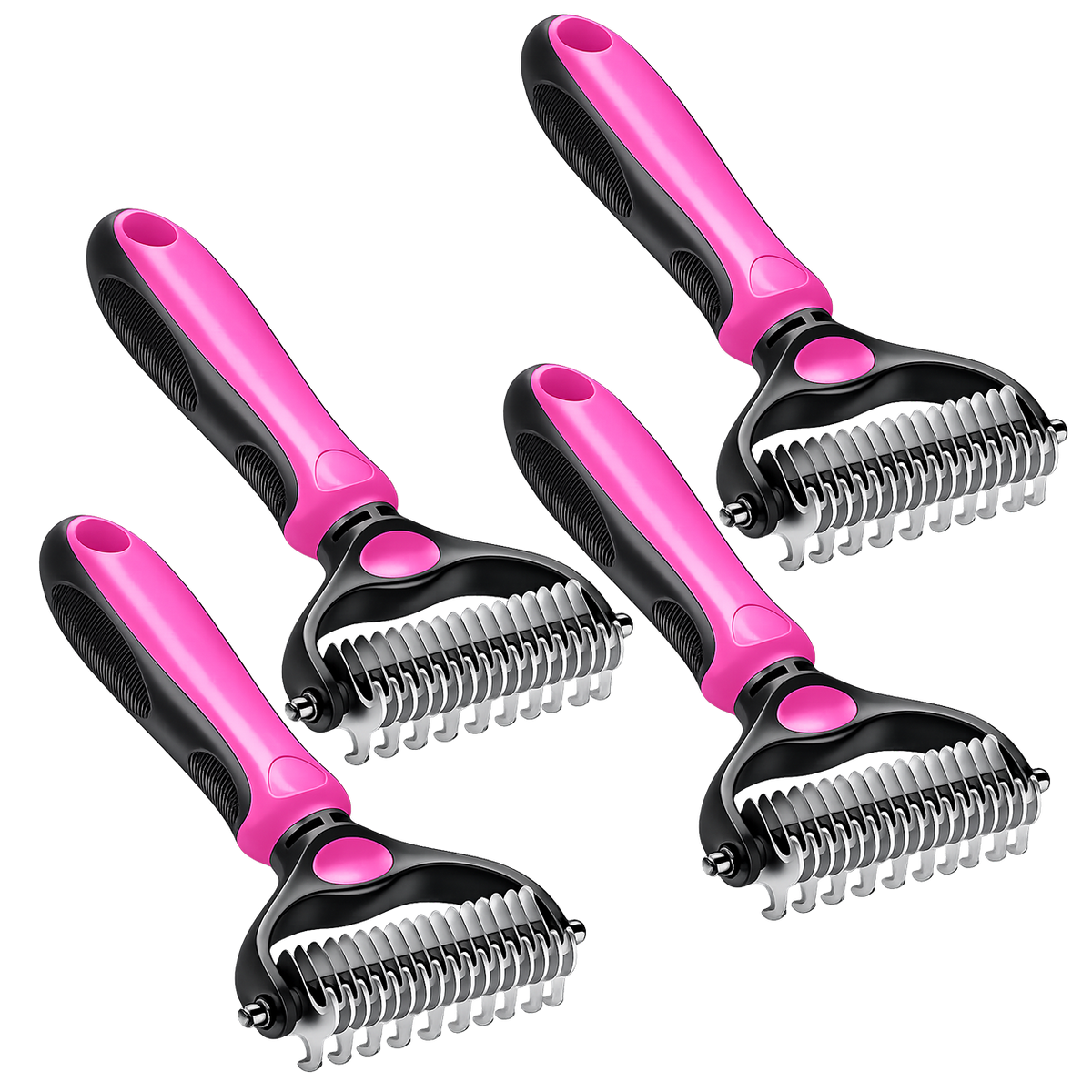 2-in-1 Pet Dematting & Deshedding Brush