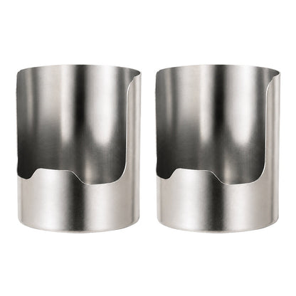 Stainless Steel Utensil Holder & Pot Lid Organizer – Rust-Proof, Drain Notch Design, Easy to Clean