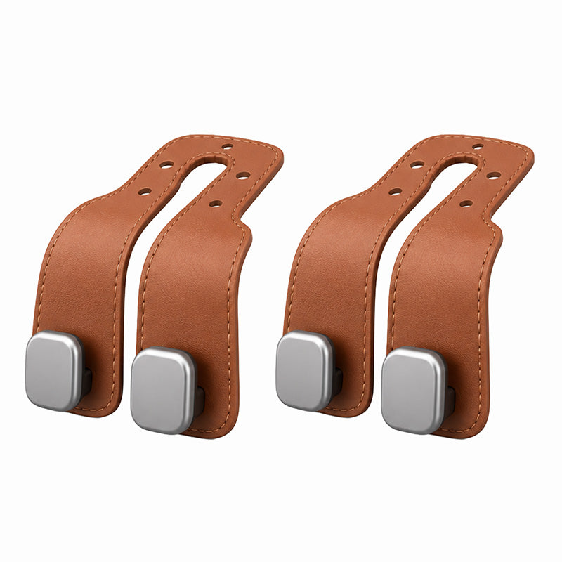 2-in-1 Leather Car Seat Hook & Phone Mount for Purses, Bags & Drinks (Offer)