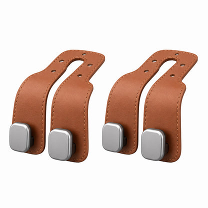 2-in-1 Leather Car Seat Hook & Phone Mount for Purses, Bags & Drinks (Offer)