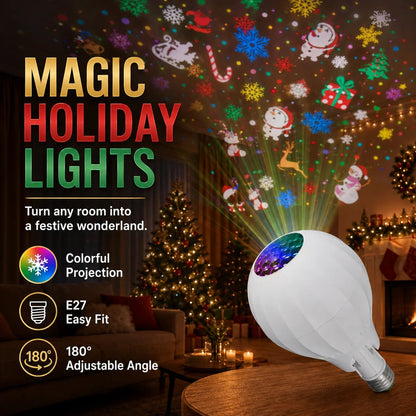🎄HOT SALE 46% OFF💡Rotating Christmas Projector — Bulb Turn Your Room Into A Christmas Wonderland In 1 Sec! 🎅