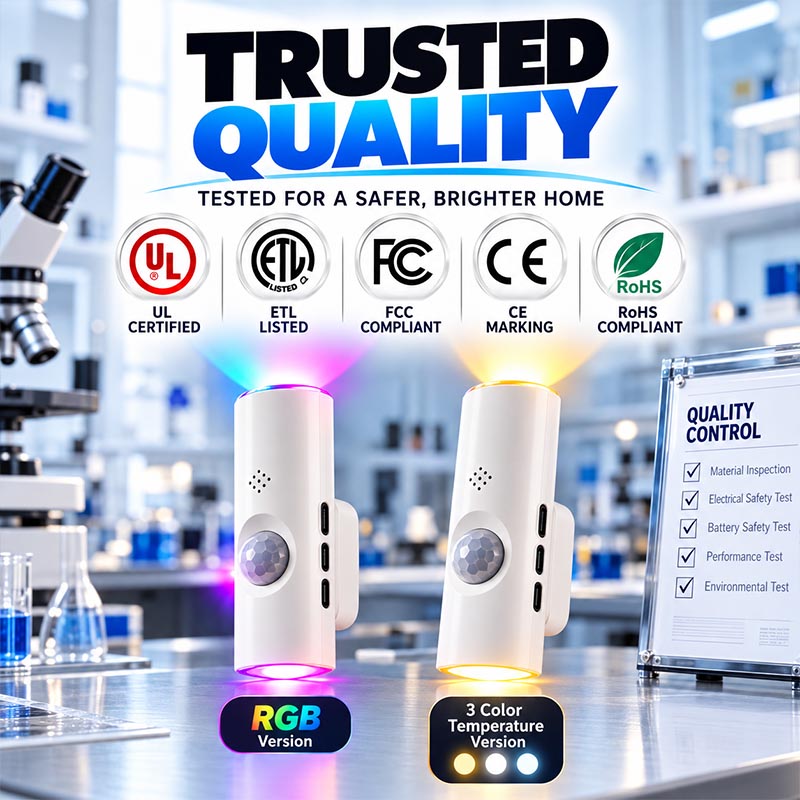 Smart RGB Motion Sensor Wall Light – Magnetic & Rechargeable Atmosphere Lamp