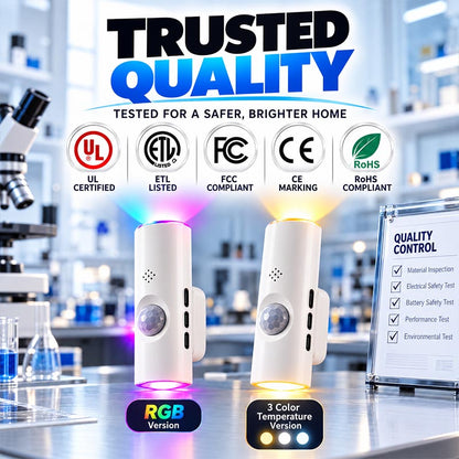 Smart RGB Motion Sensor Wall Light – Magnetic & Rechargeable Atmosphere Lamp