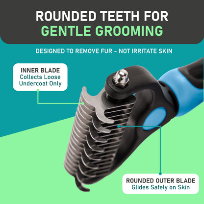 2-in-1 Pet Dematting & Deshedding Brush