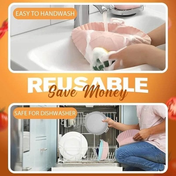 💞50K+ SOLD!Reusable heat-resistant baking tray 【💞food grade silicone💞easy to clean】(La)