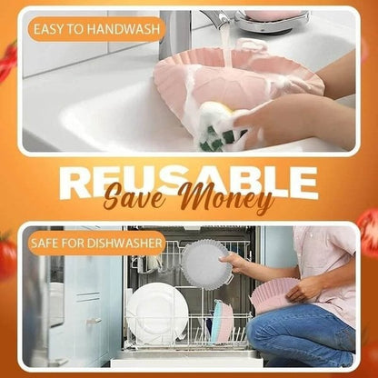 💞50K+ SOLD!Reusable heat-resistant baking tray 【💞food grade silicone💞easy to clean】(La)