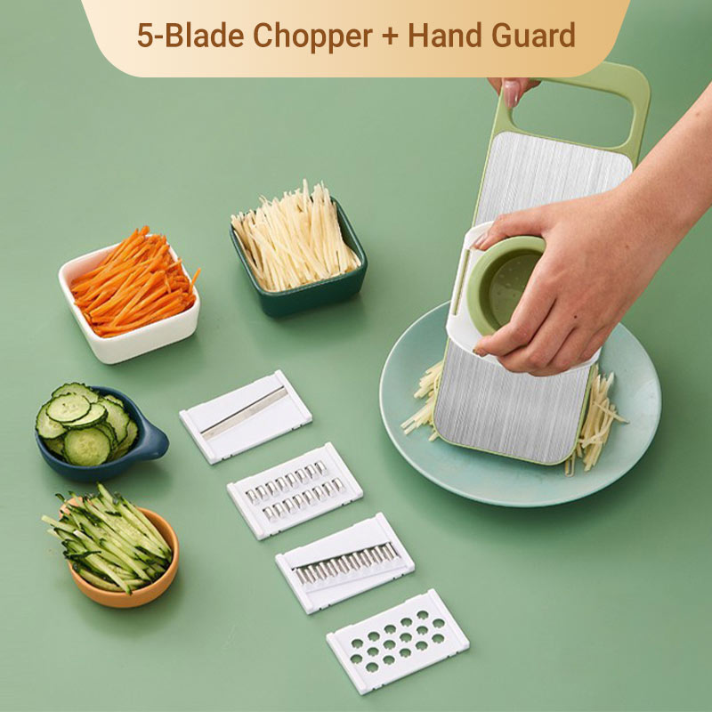 Next-Gen 100% Hand-Safe Mandoline Slicer — Zero Waste Garlic & Veggie Prep Tool