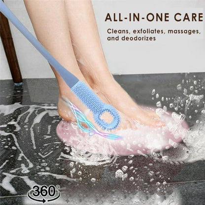 No-Bend Long-Handle Foot Scrubber for Easy Shower Care