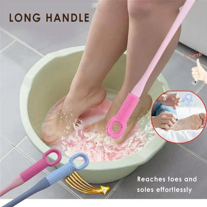 No-Bend Long-Handle Foot Scrubber for Easy Shower Care