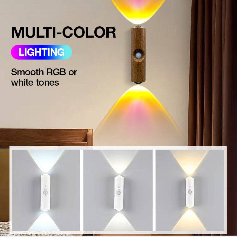 Smart RGB Motion Sensor Wall Light – Magnetic & Rechargeable Atmosphere Lamp