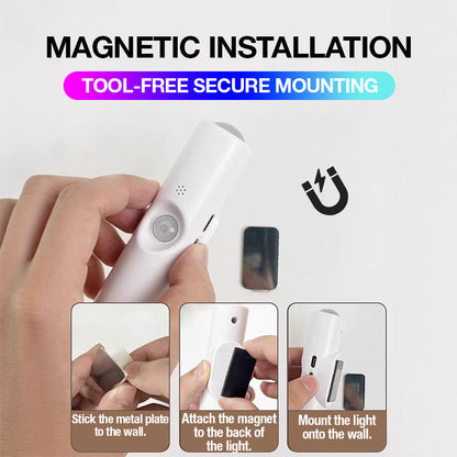 Smart RGB Motion Sensor Wall Light – Magnetic & Rechargeable Atmosphere Lamp