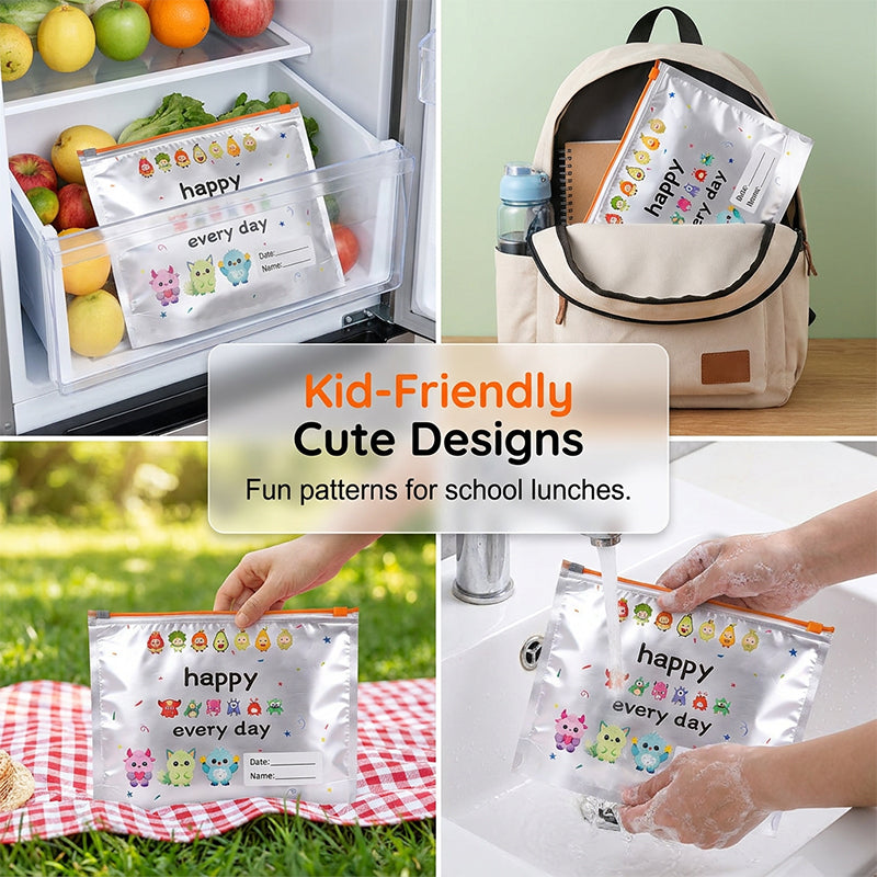 ⭐ Reusable Aluminum Foil Sealable Storage Bags (10-Pieces) (Offer)