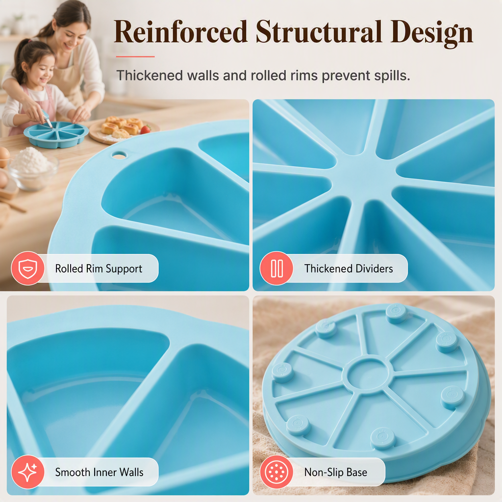 🔥8 Cavity Triangle Silicone Cake Mold(offer)