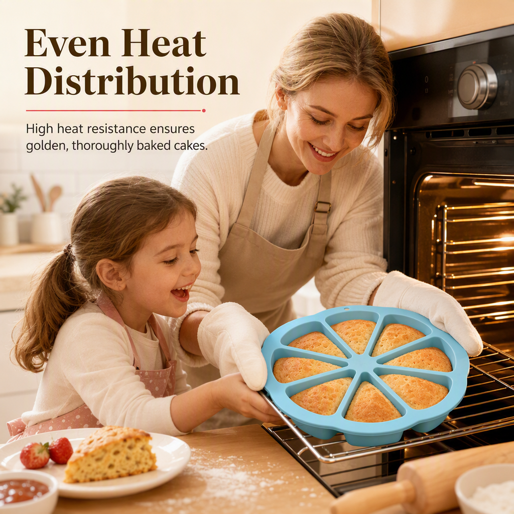 🔥8 Cavity Triangle Silicone Cake Mold (la)