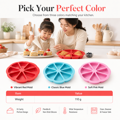 🔥8 Cavity Triangle Silicone Cake Mold (la)