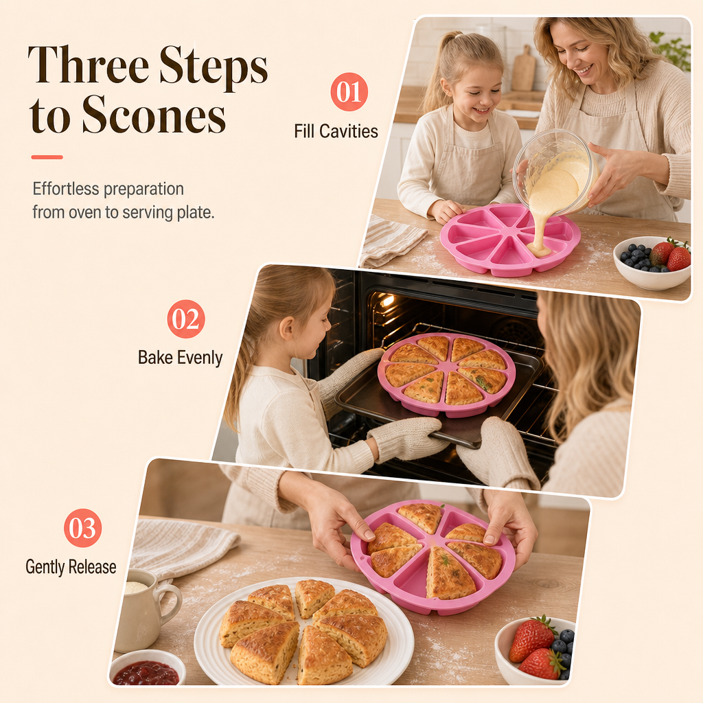 🔥8 Cavity Triangle Silicone Cake Mold (la)